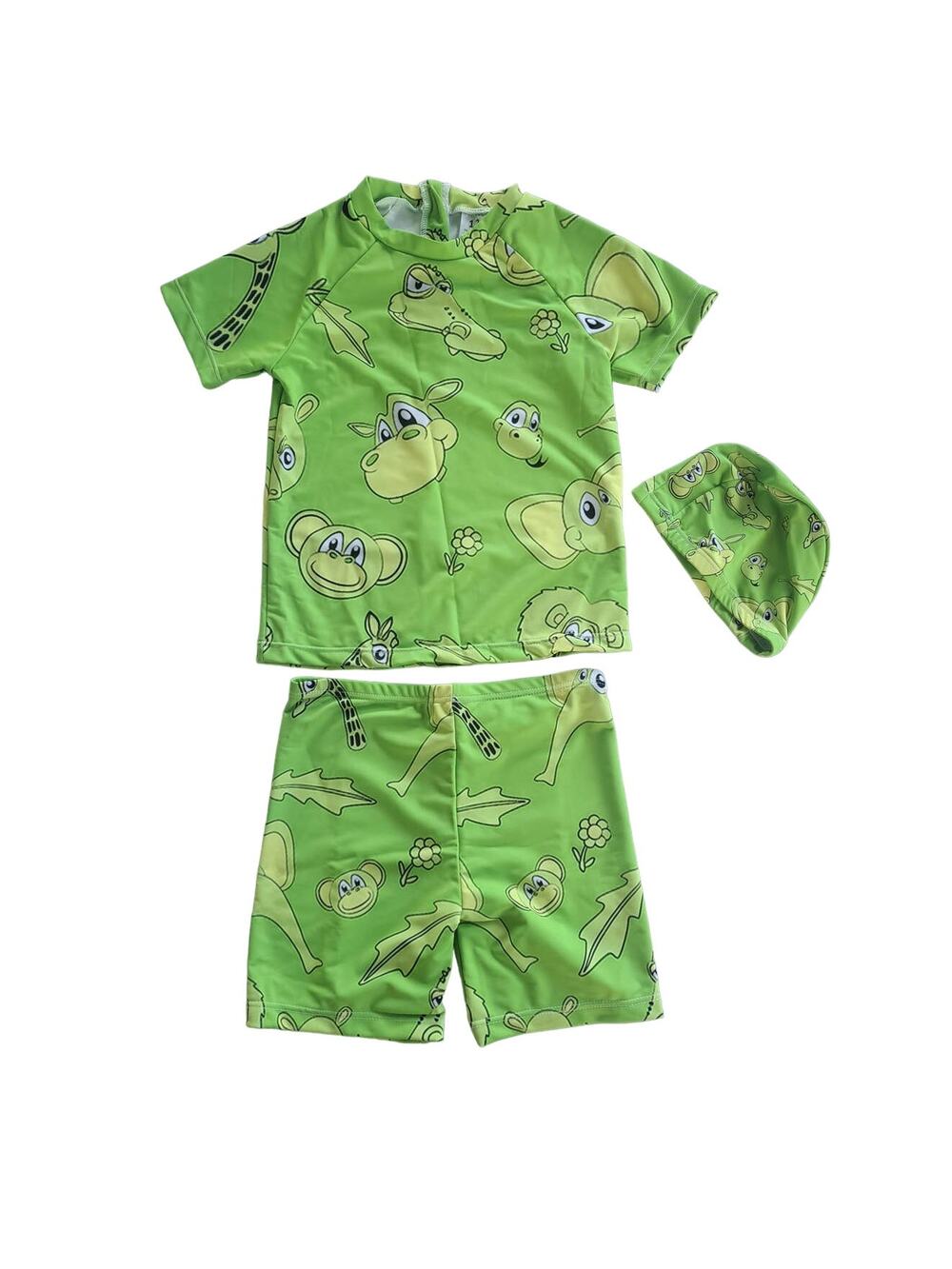 New 3 piece Sun & Rash Guard Protection Swimming Suit Size 12